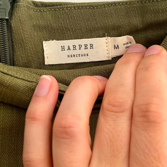 Harper Heritage Olive Green Mini Skirt - Picture 4 of 4